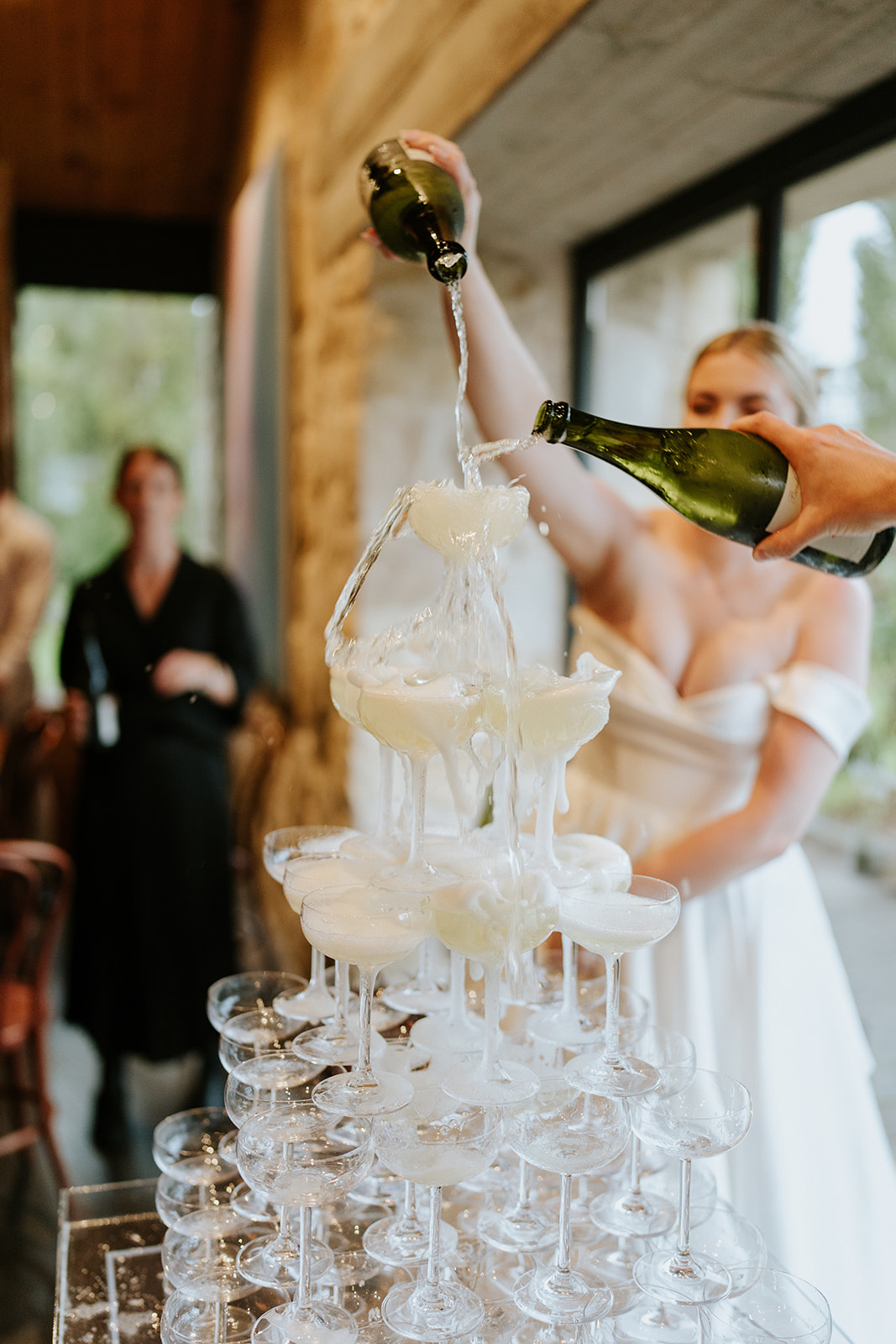 Tori and Jon Champagne Tower Bodhi Todd Photography www.bodhiphoto.au 10 websize